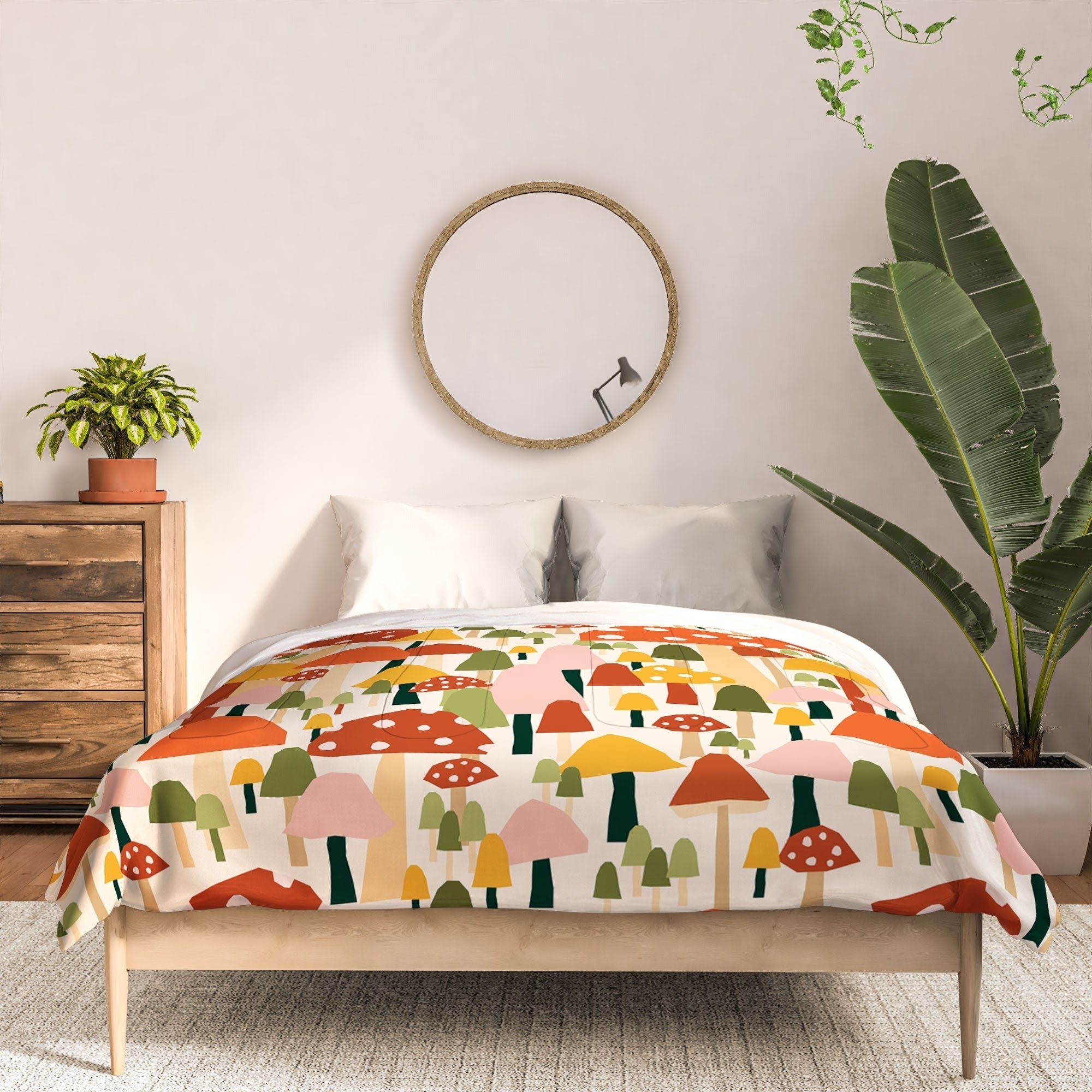 Valeria Frustaci autumnal mushrooms Comforter