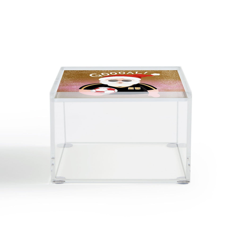 Design by Spark Sporty Soccer Santa Acrylic Box