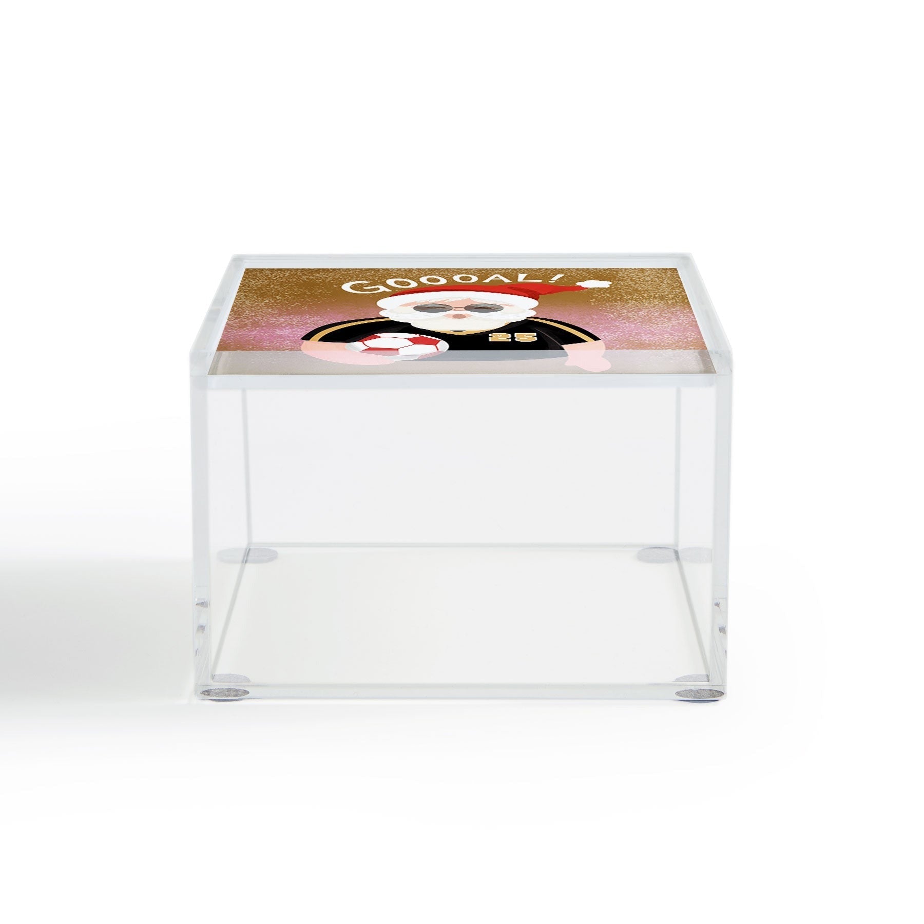 Design by Spark Sporty Soccer Santa Acrylic Box