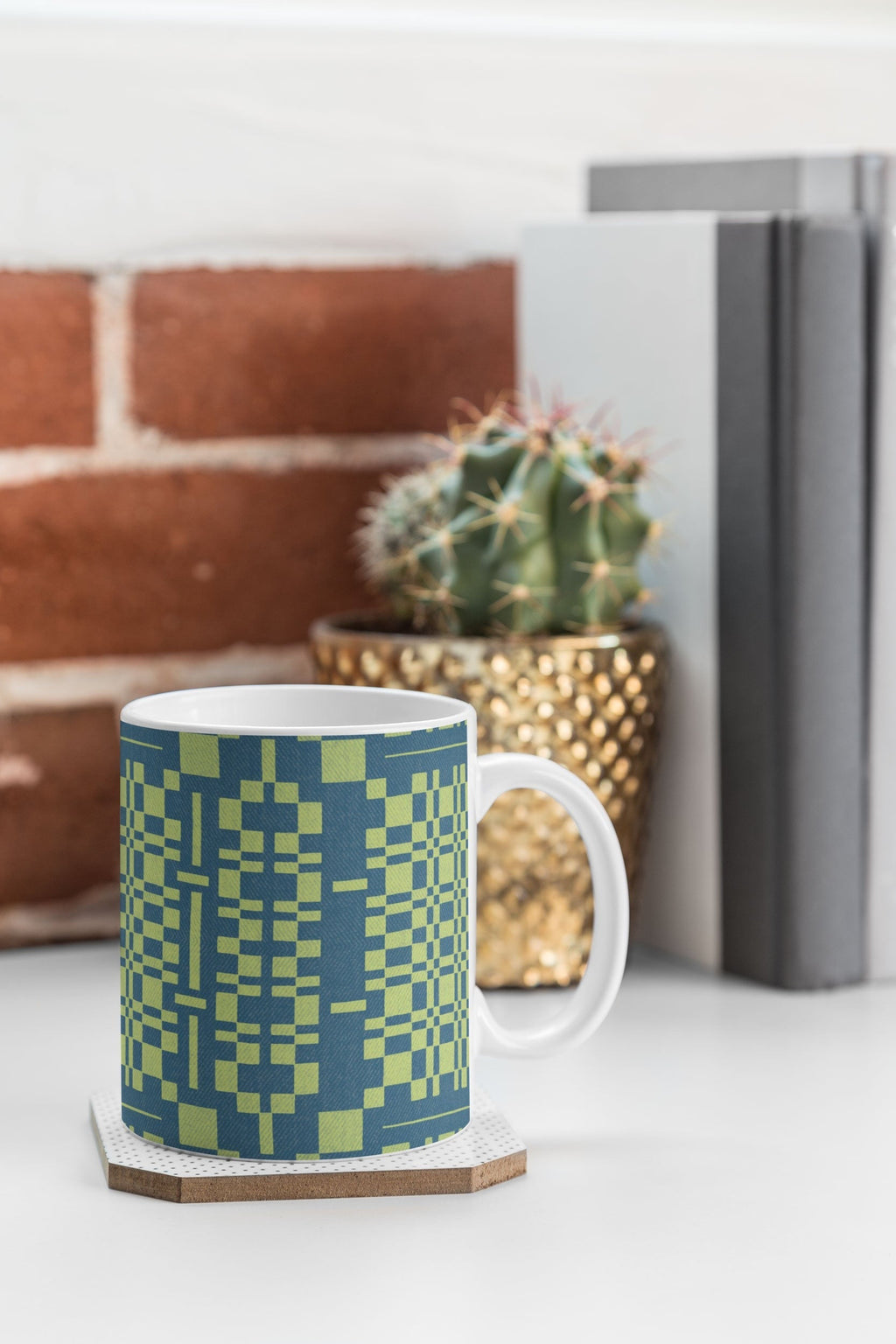 Marta Barragan Camarasa Nostalgic Grid Design Coffee Mug