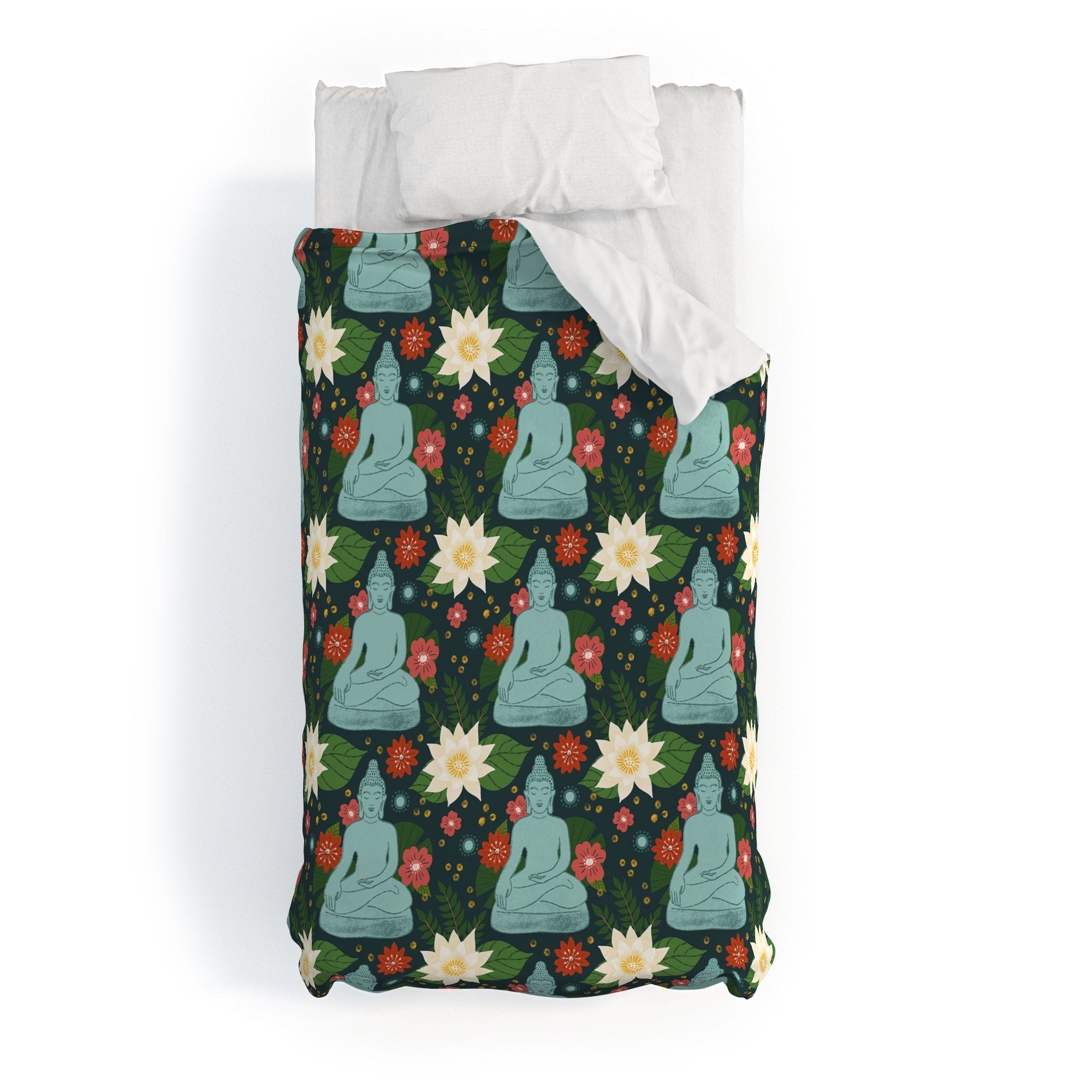 Design by Spark Meditating Lotus Buddha Duvet Cover