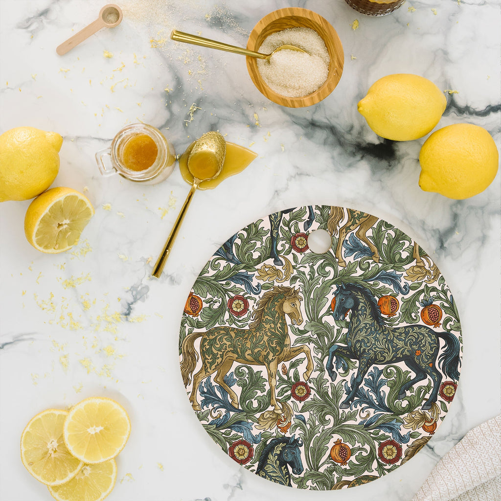 Marta Barragan Camarasa Renaissance Horse Garden Cutting Board Round