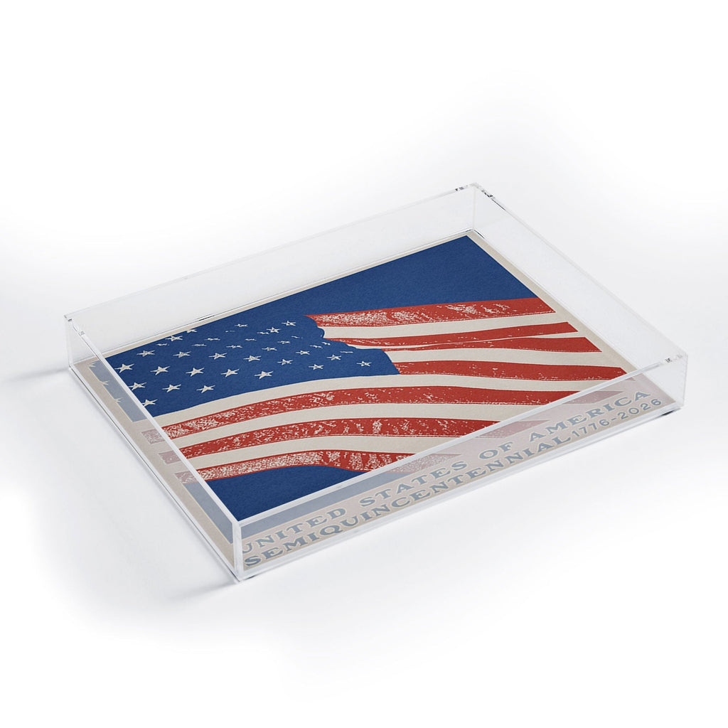 DENY Designs Stars n Stripes Semiquincentennial Acrylic Tray