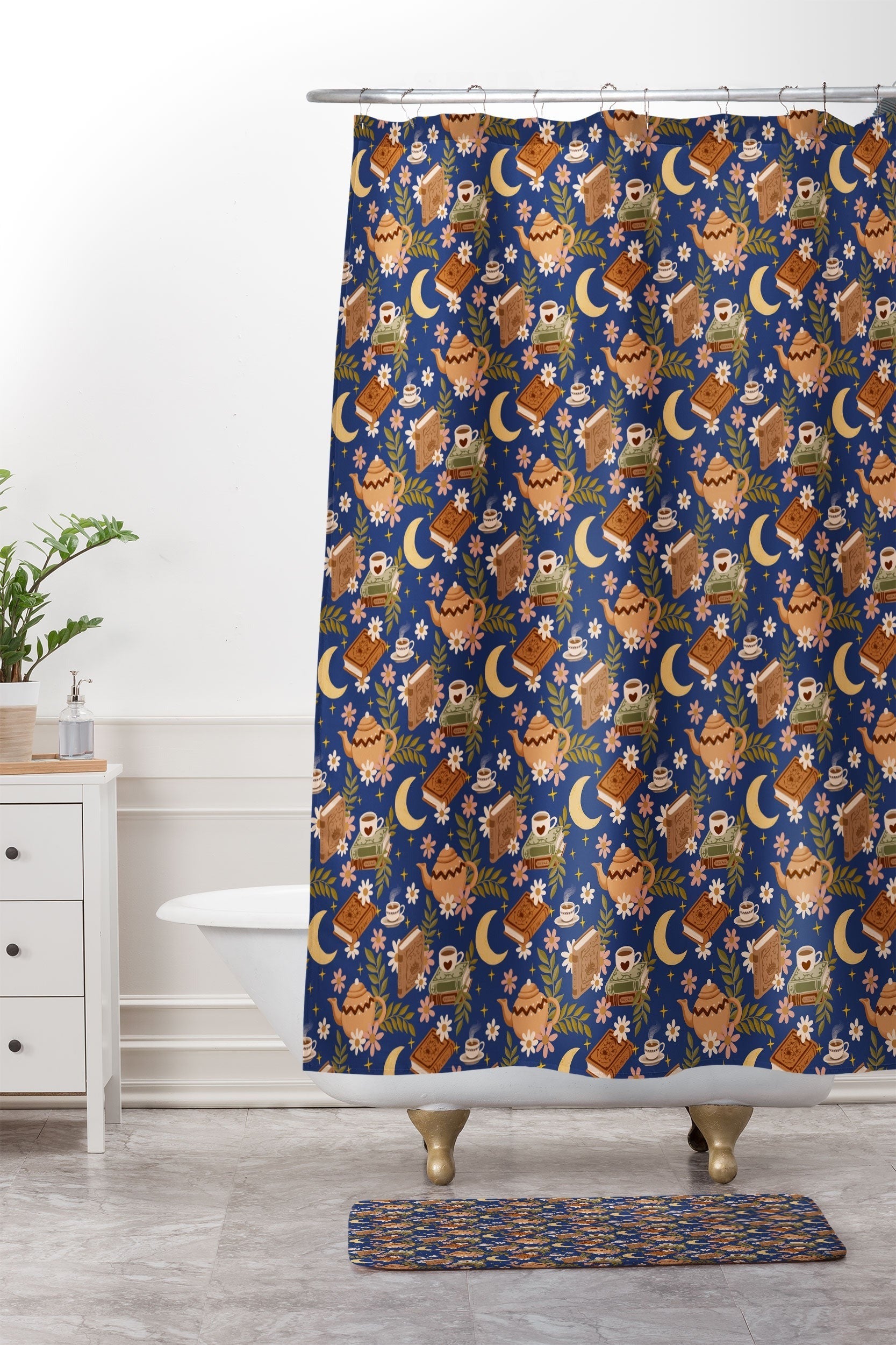 Avenie Moonlit Reading Nook II Memory Foam Bath Mat