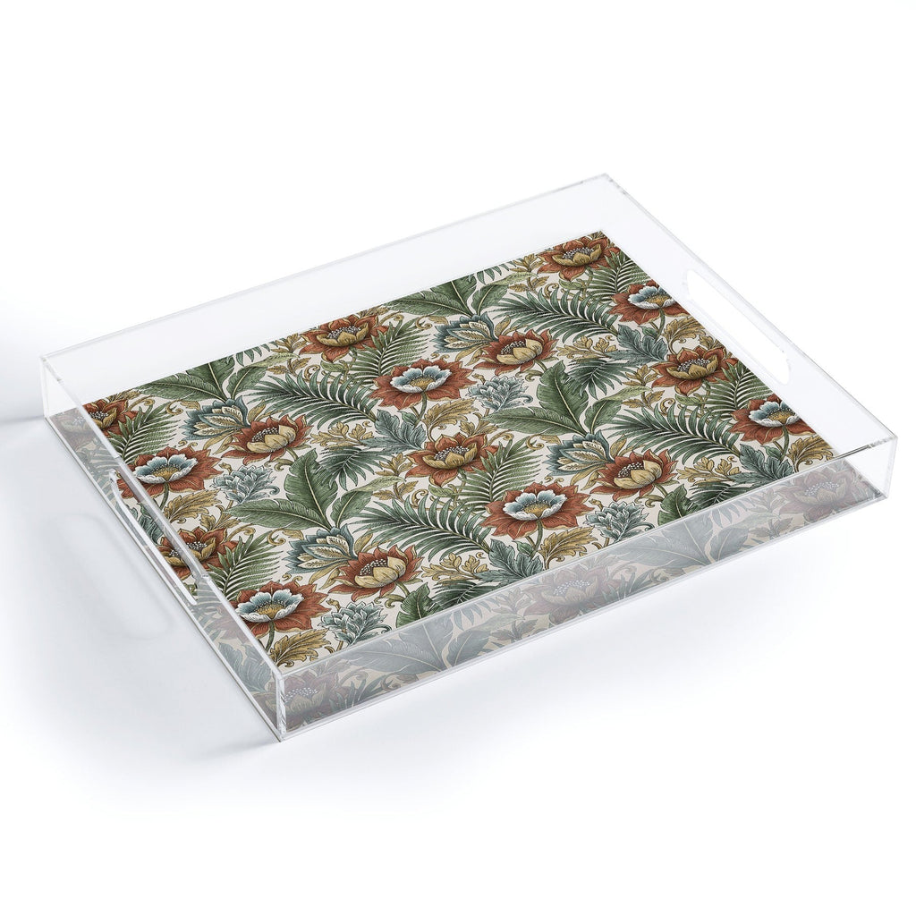 Marta Barragan Camarasa Retro Jungle Garden Acrylic Tray
