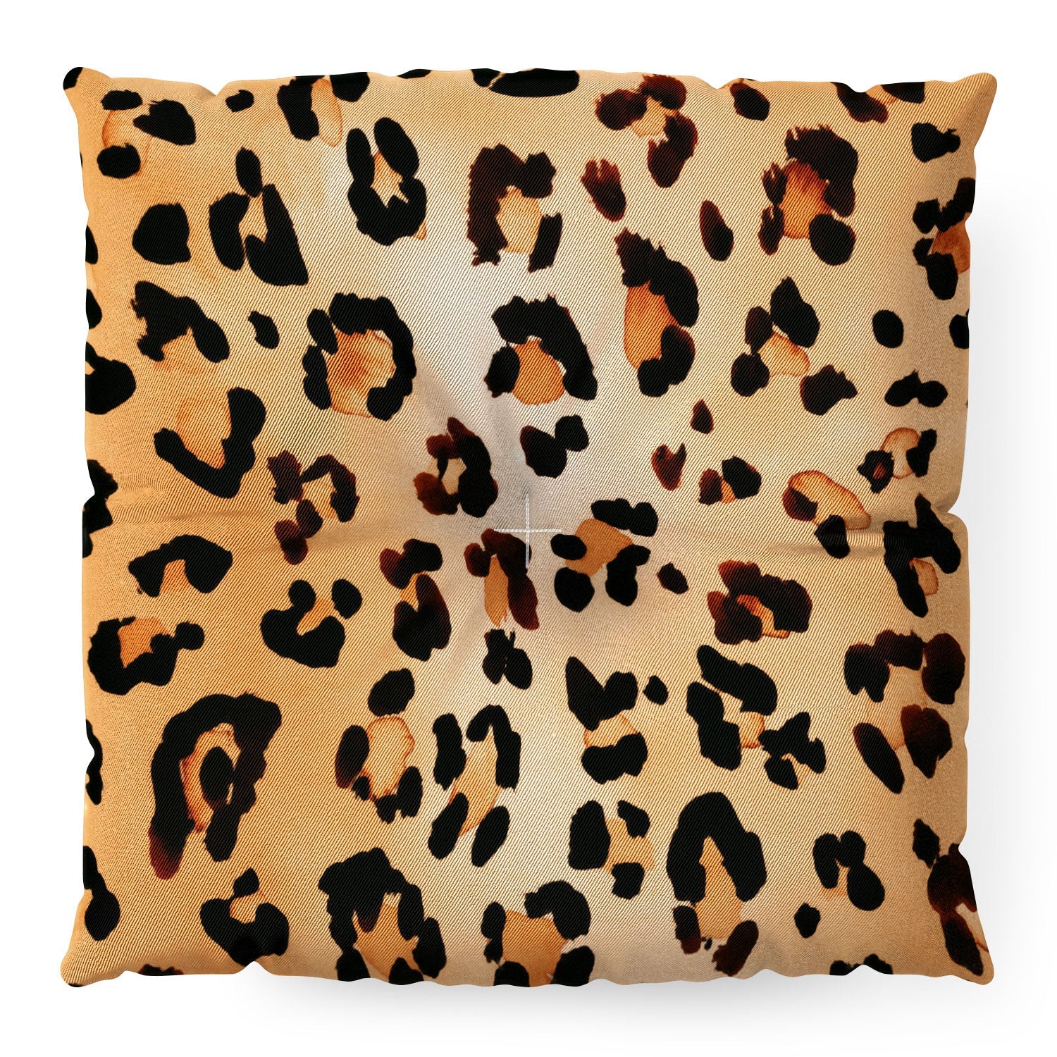 Amy Sia Animal Leopard Brown Floor Pillow Square