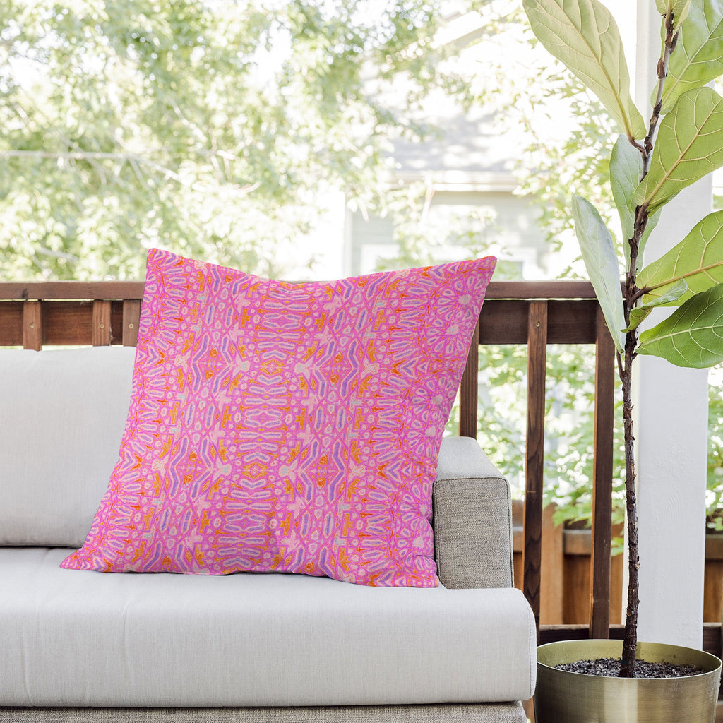 Amy Sia Casablanca Hot Pink Outdoor Throw Pillow