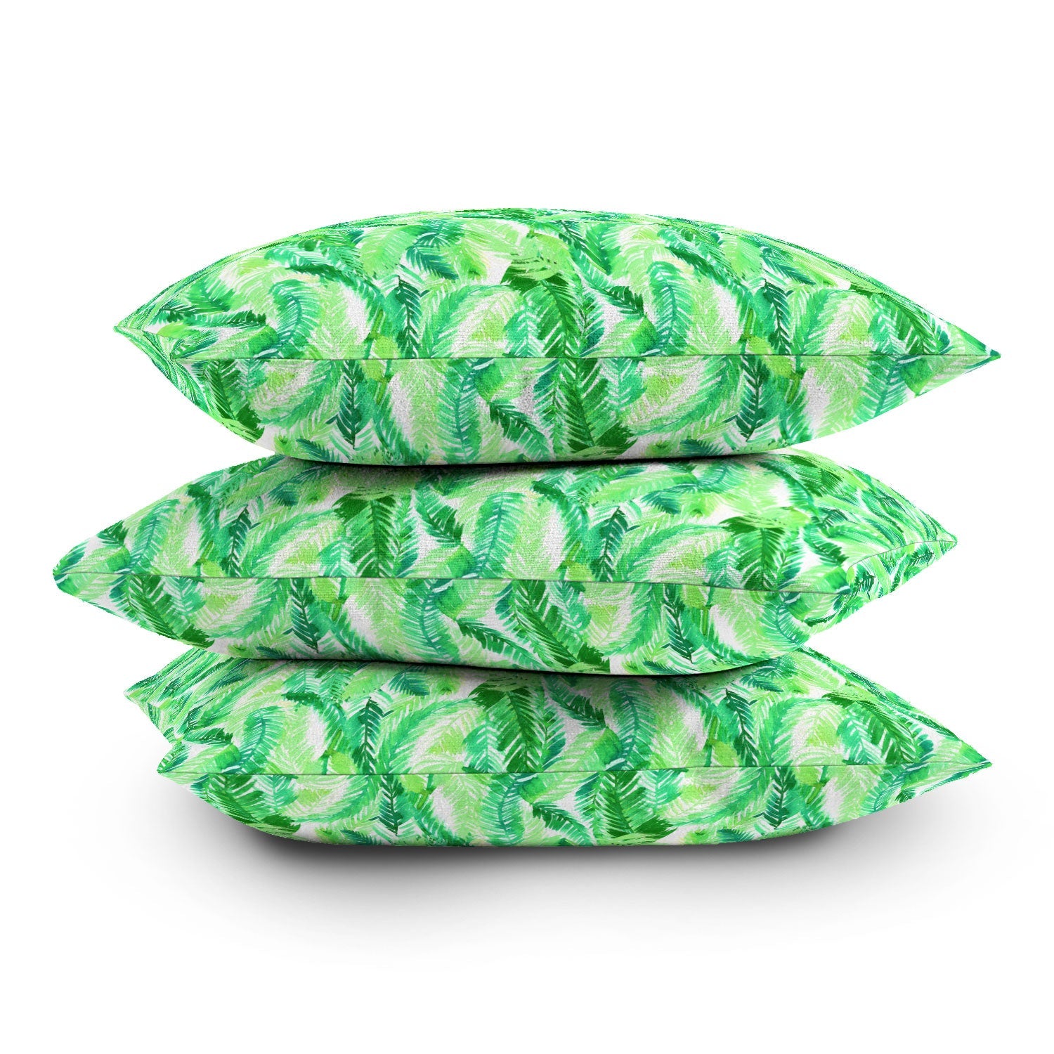 Amy Sia Fern Palm Green Outdoor Throw Pillow