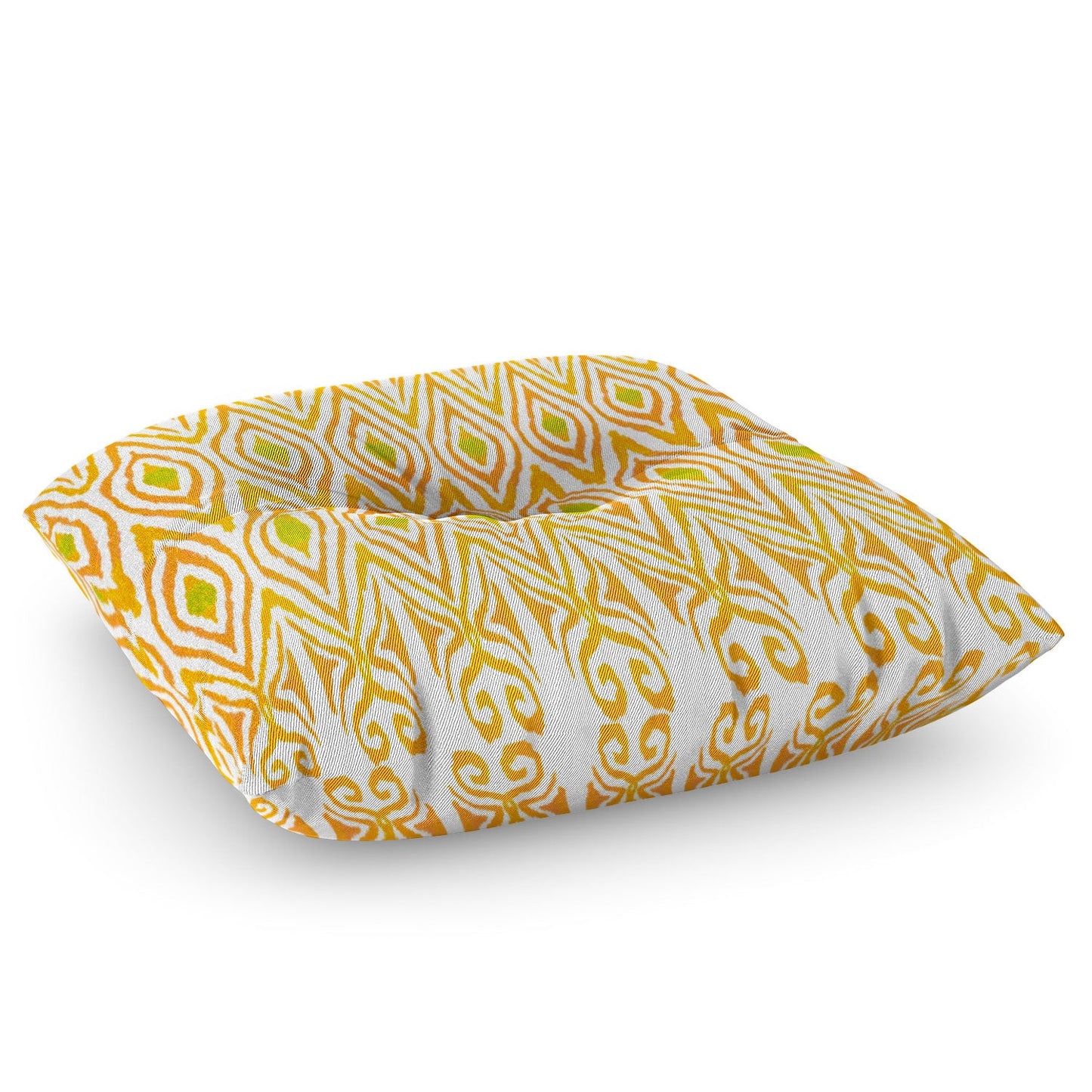 Amy Sia Ikat Tangerine Floor Pillow Square