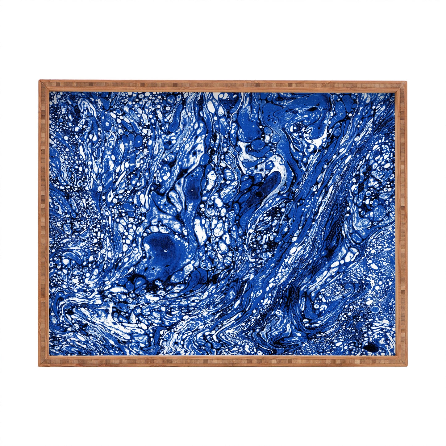 Amy Sia Marble Dark Blue Rectangular Tray
