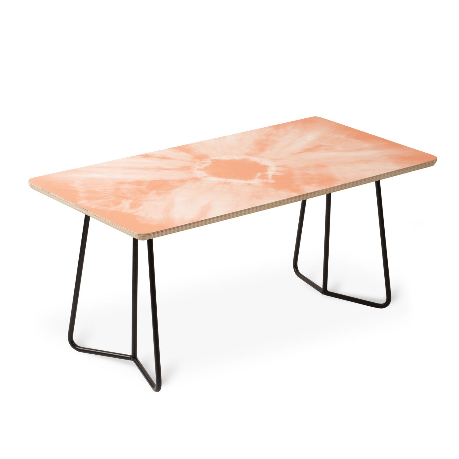 Amy Sia Tie Dye Peach Coffee Table