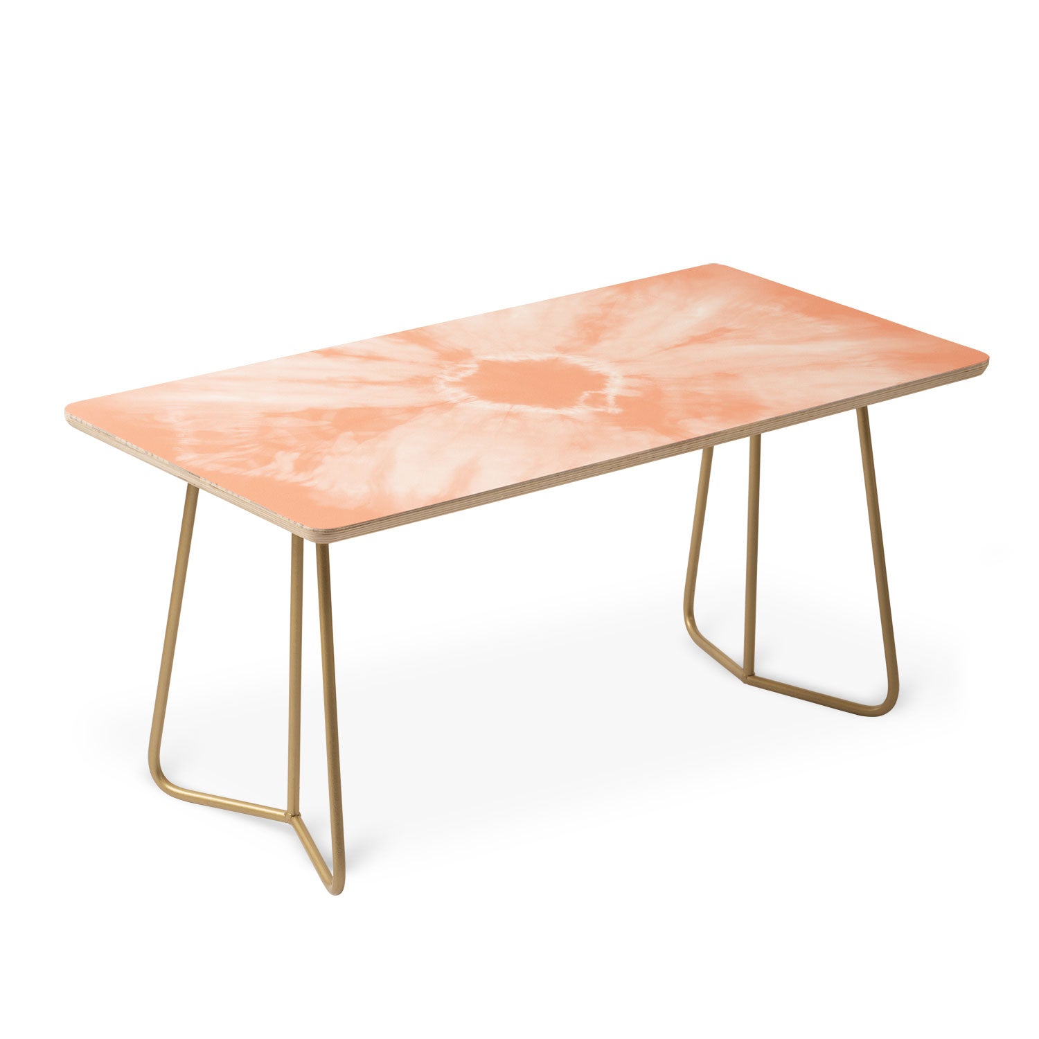 Amy Sia Tie Dye Peach Coffee Table