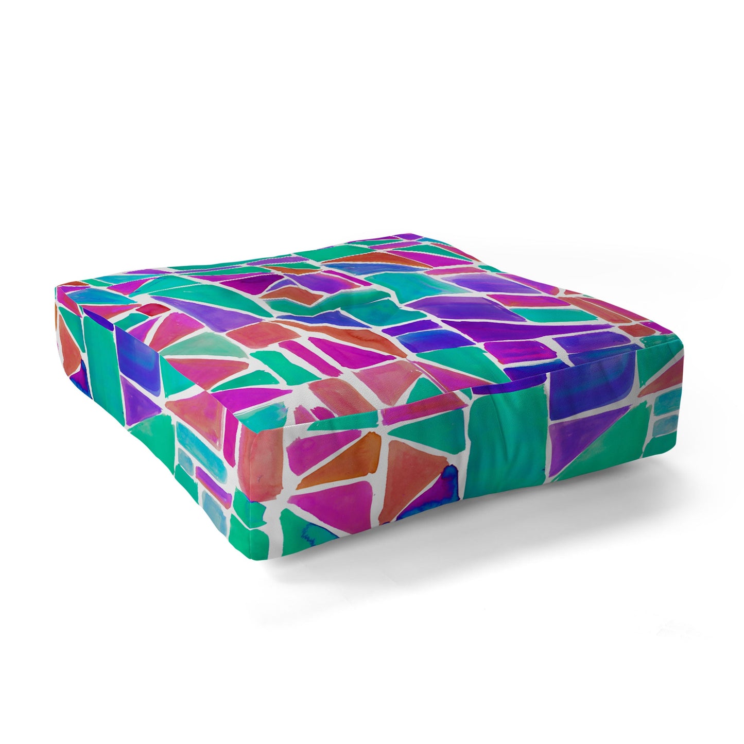 Amy Sia Watercolour Shapes 1 Floor Pillow Square