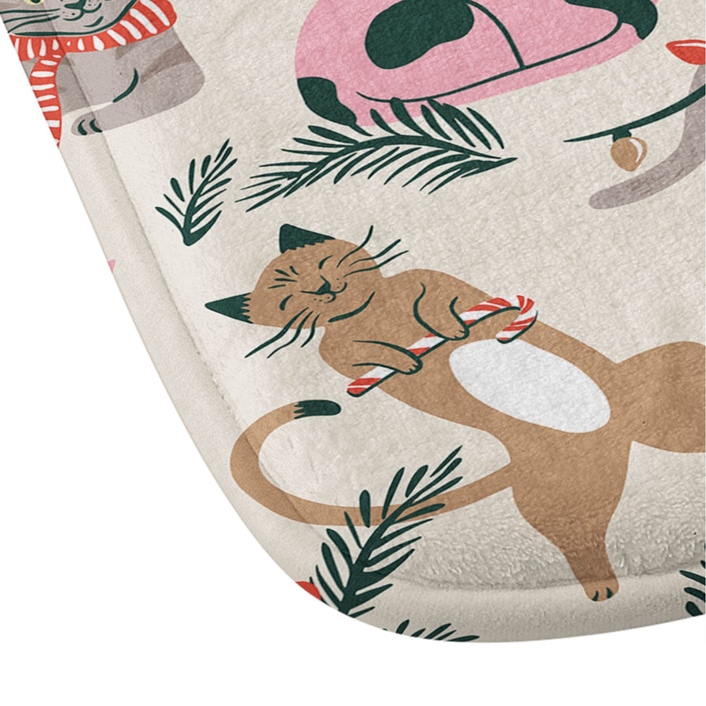 amysuther Silly Christmas Cats Memory Foam Bath Mat