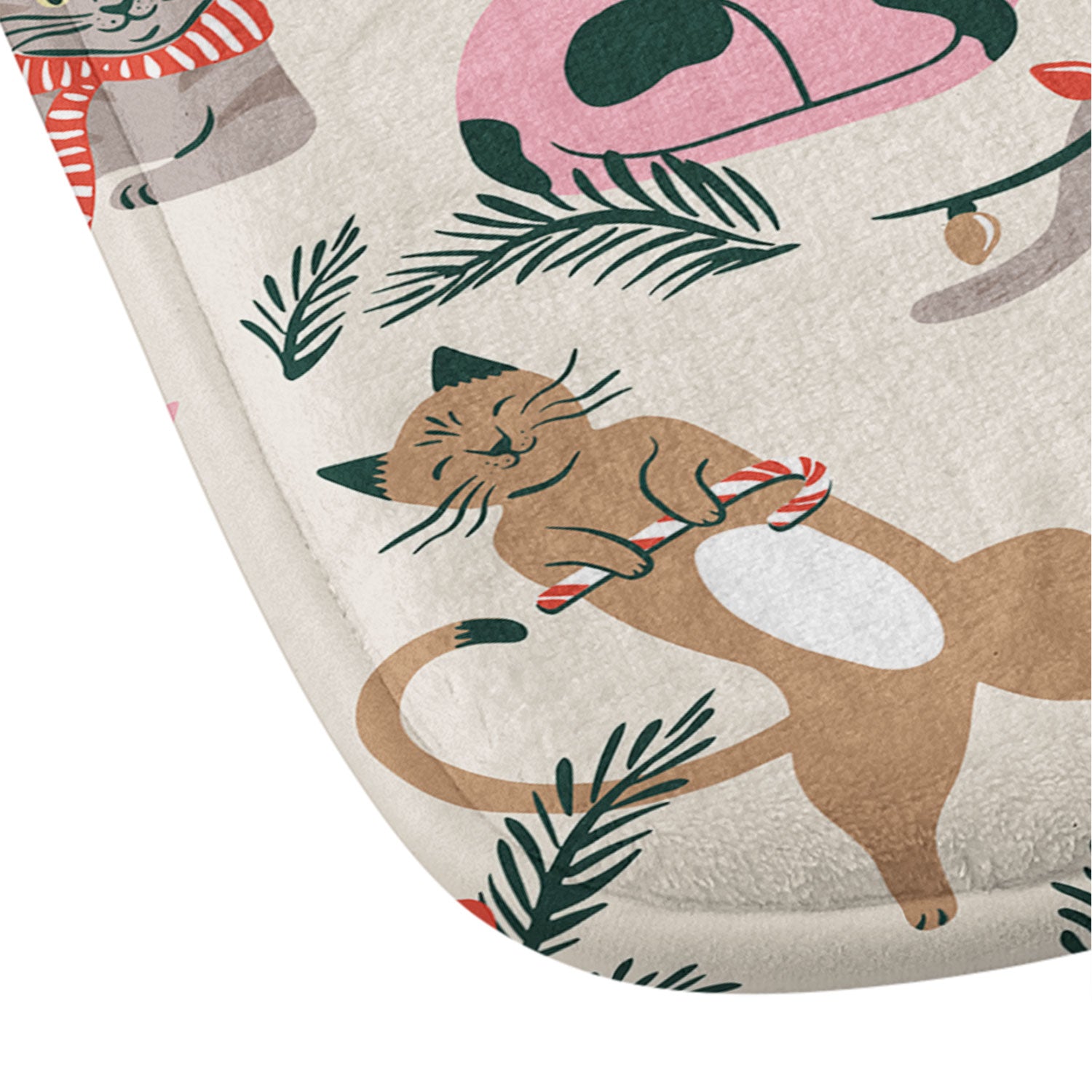 amysuther Silly Christmas Cats Memory Foam Bath Mat