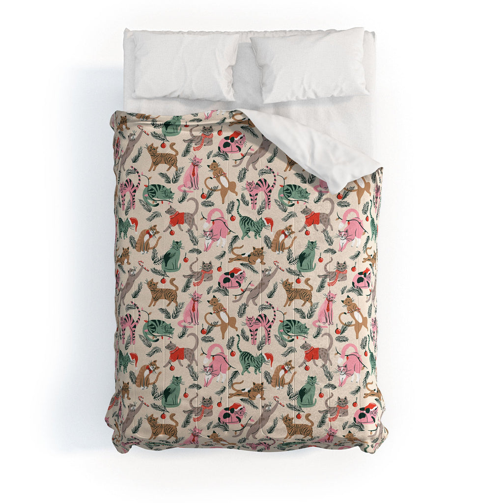amysuther Silly Christmas Cats Comforter