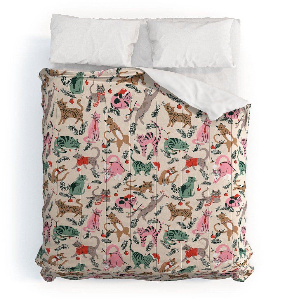 amysuther Silly Christmas Cats Comforter