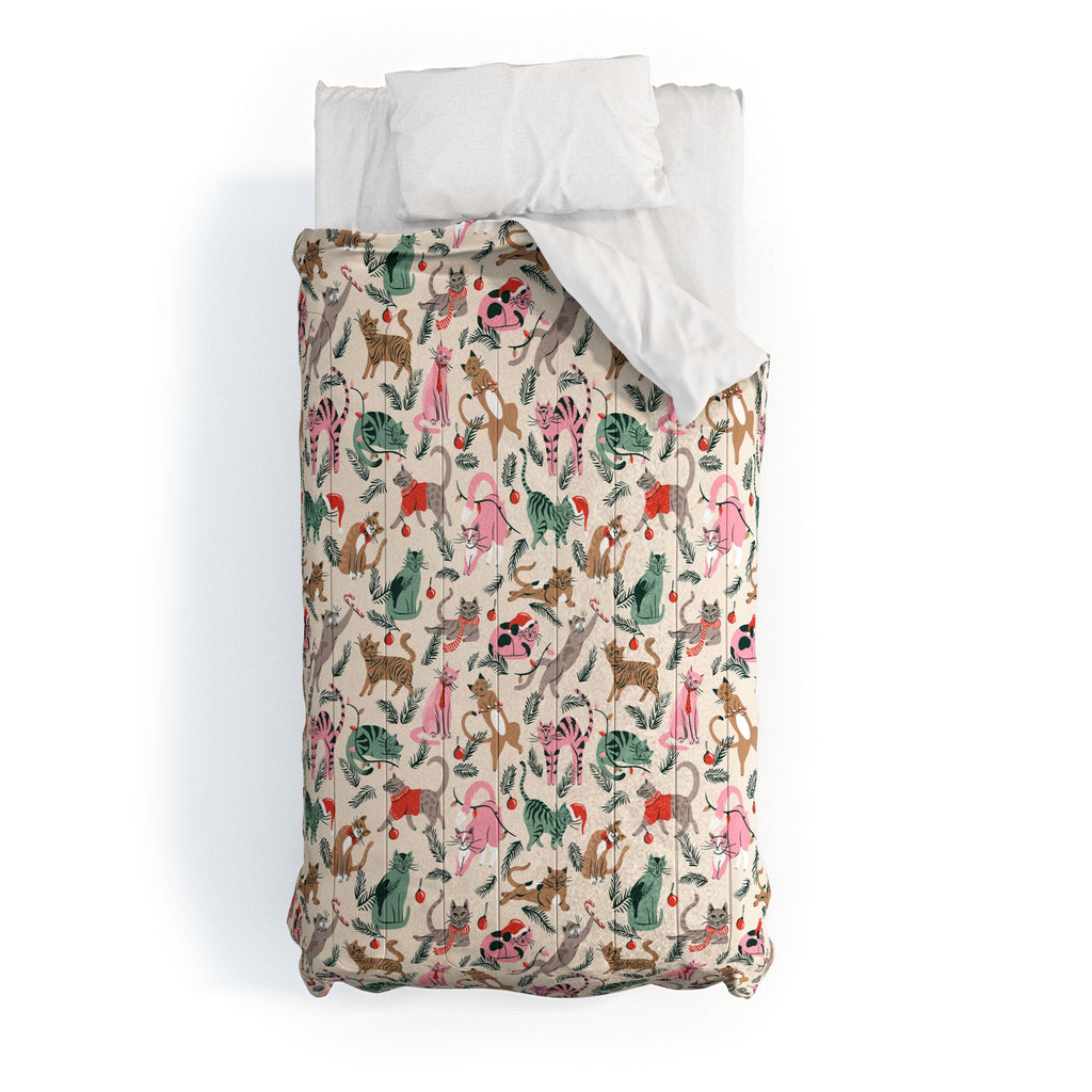 amysuther Silly Christmas Cats Comforter