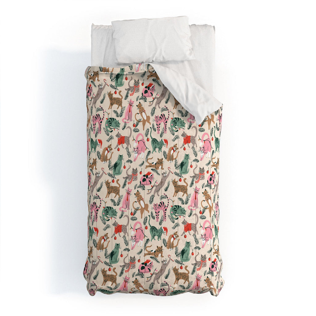 amysuther Silly Christmas Cats Comforter