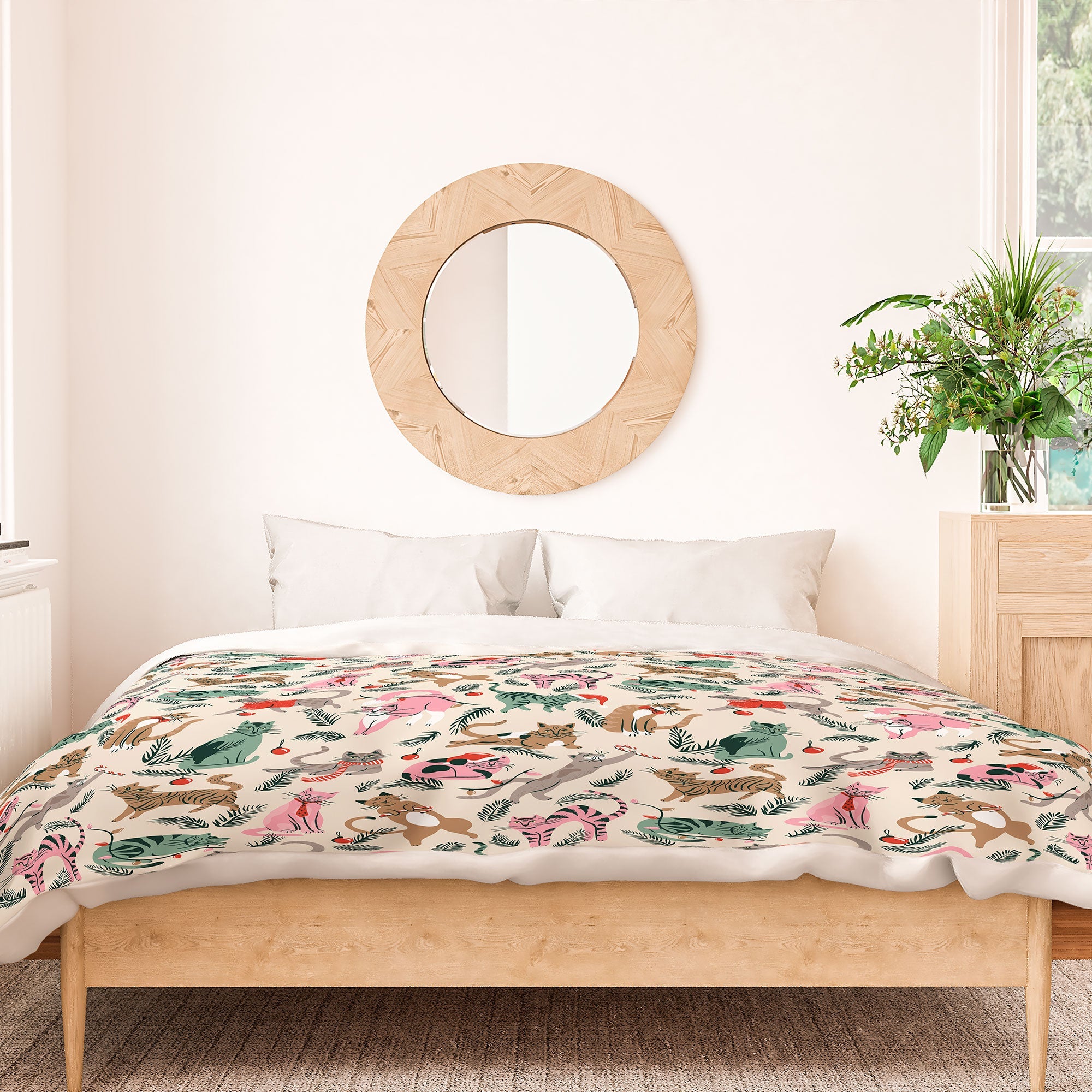 amysuther Silly Christmas Cats Duvet Cover