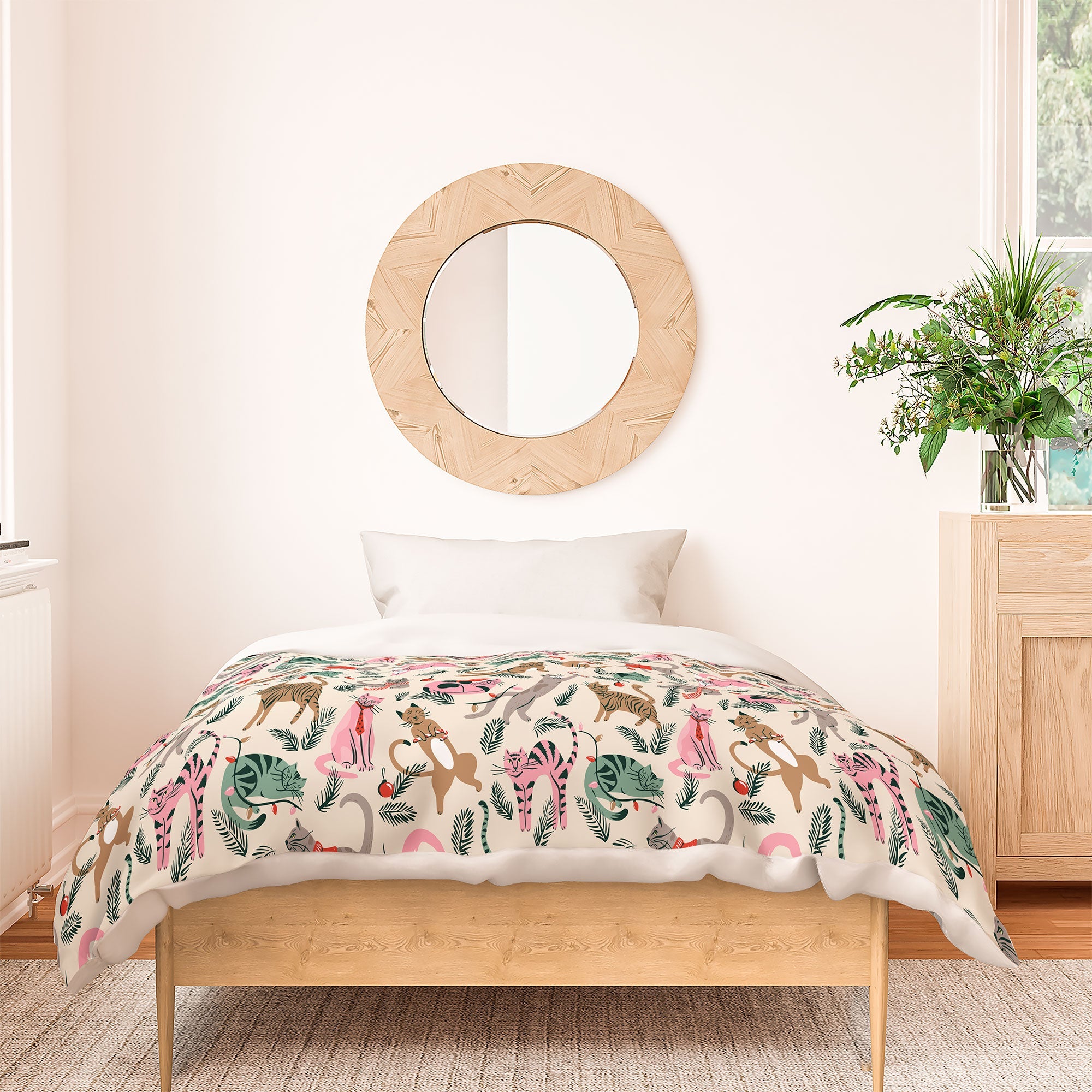 amysuther Silly Christmas Cats Duvet Cover