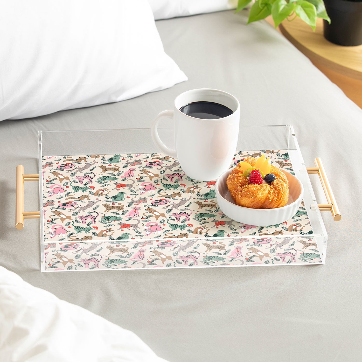 amysuther Silly Christmas Cats Acrylic Tray