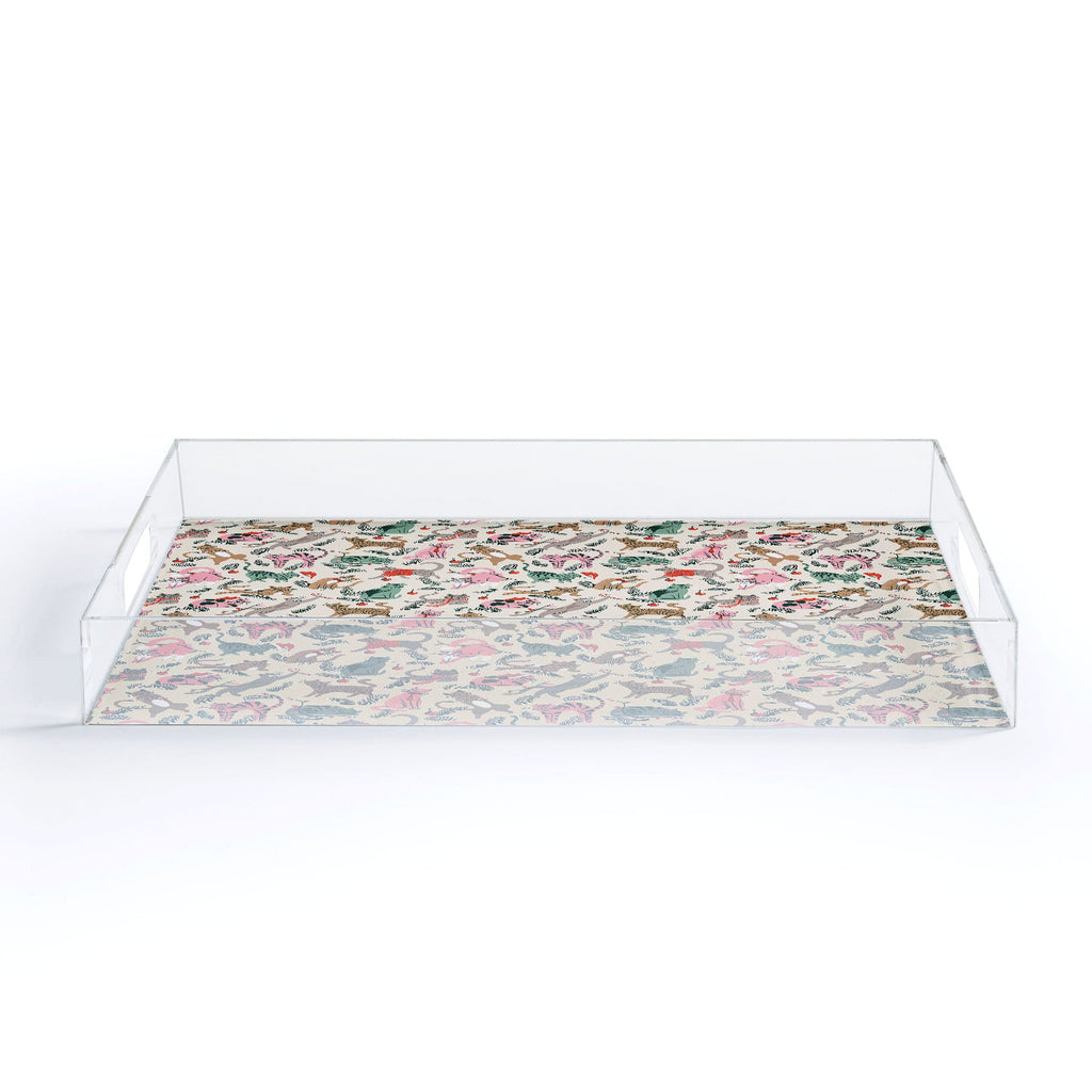 amysuther Silly Christmas Cats Acrylic Tray