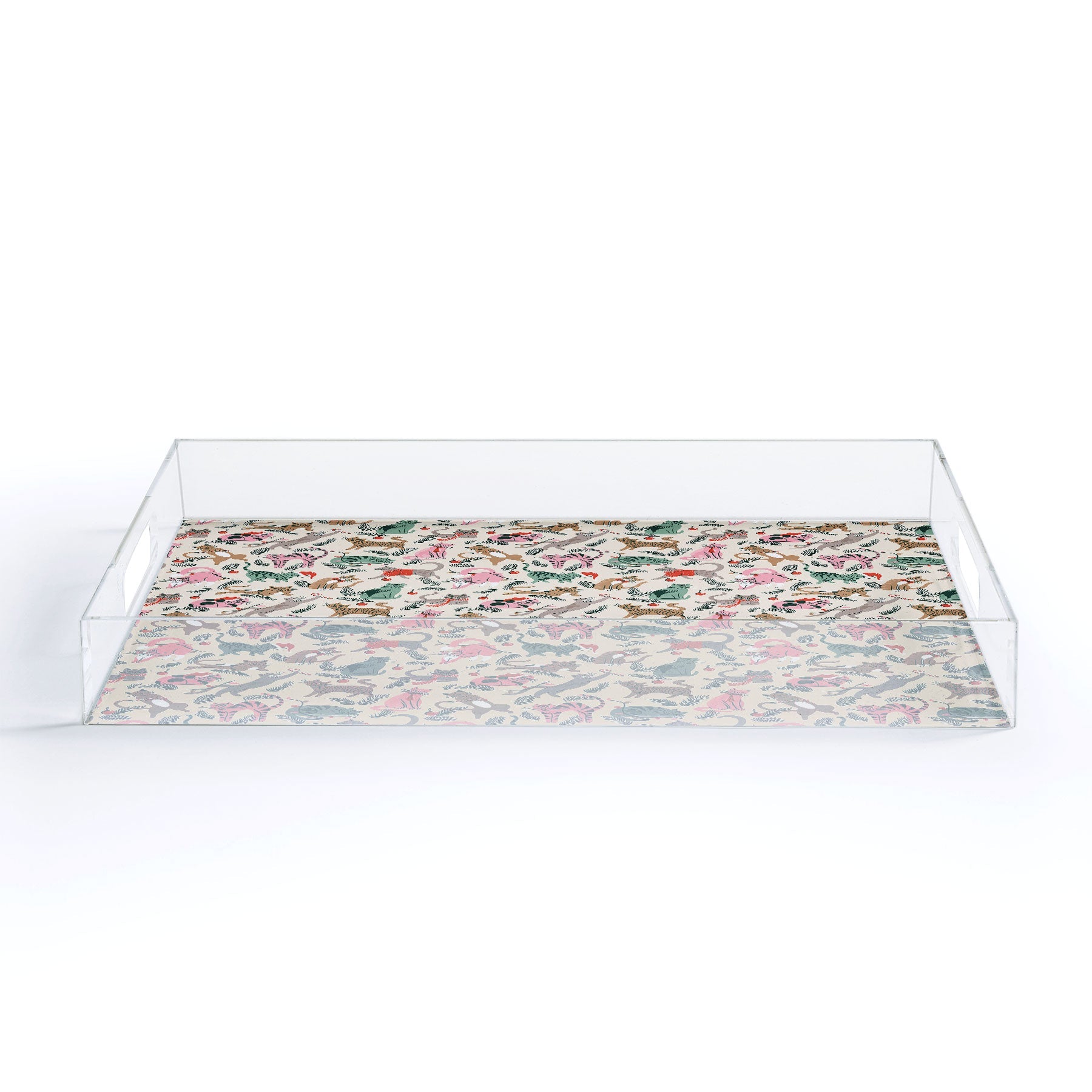amysuther Silly Christmas Cats Acrylic Tray