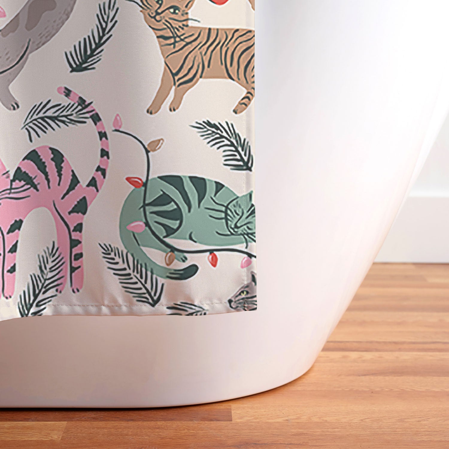 amysuther Silly Christmas Cats Shower Curtain