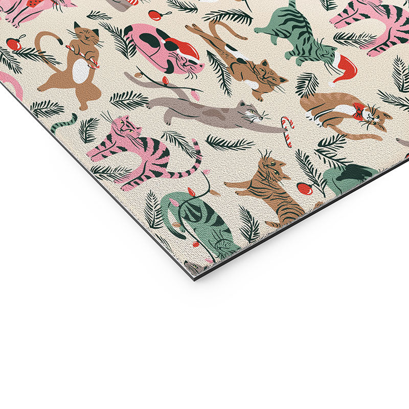 amysuther Silly Christmas Cats Welcome Mat