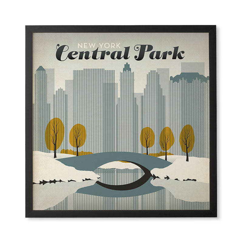 Anderson Design Group Central Park Snow Framed Wall Art