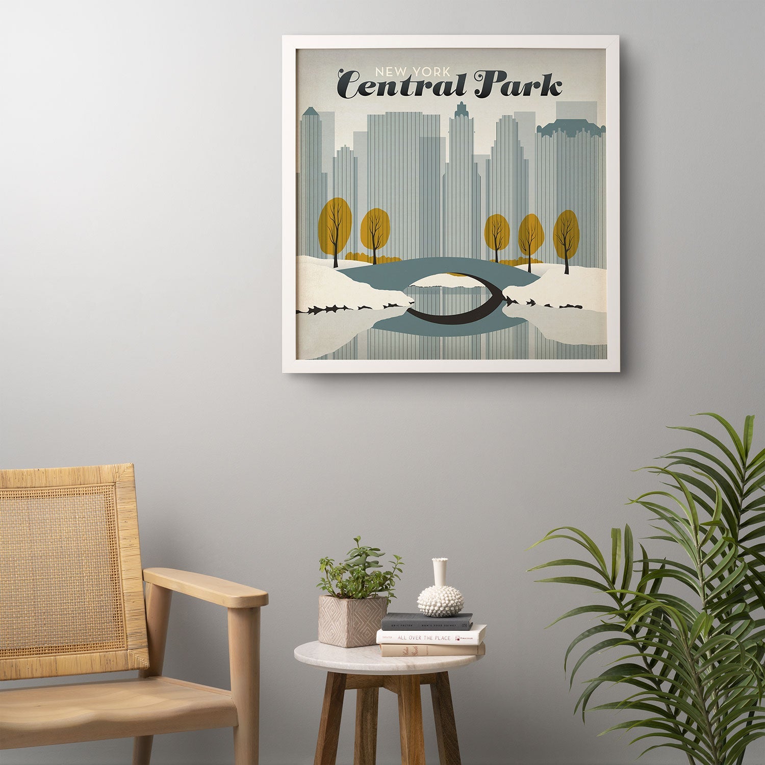 Anderson Design Group Central Park Snow Framed Wall Art