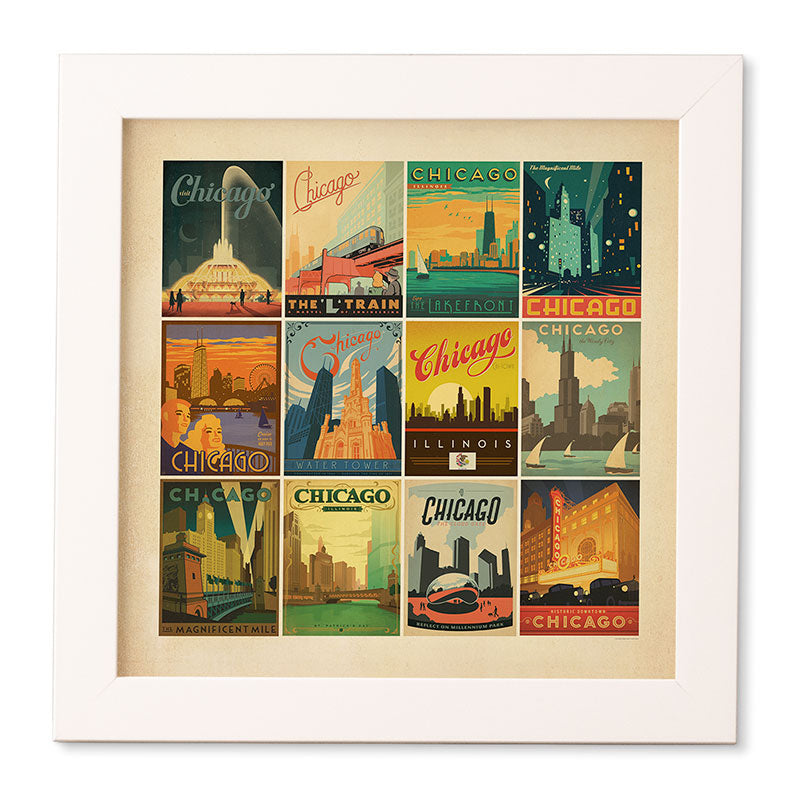 Anderson Design Group Chicago Multi Image Print Framed Wall Art