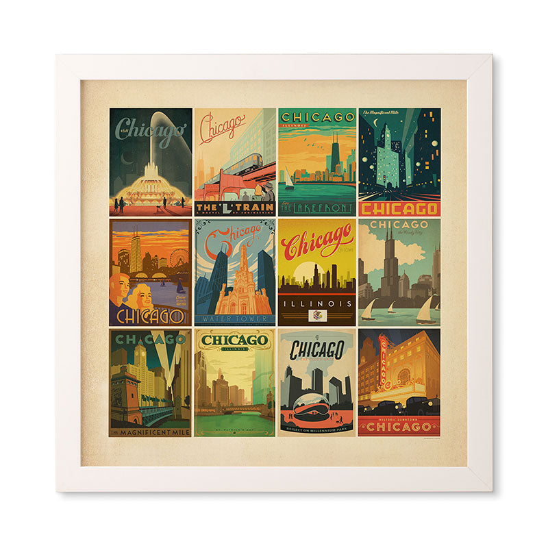 Anderson Design Group Chicago Multi Image Print Framed Wall Art