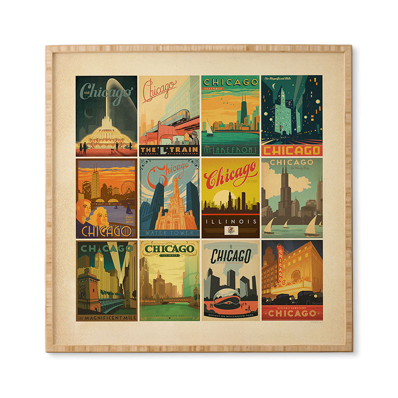 Anderson Design Group Chicago Multi Image Print Framed Wall Art
