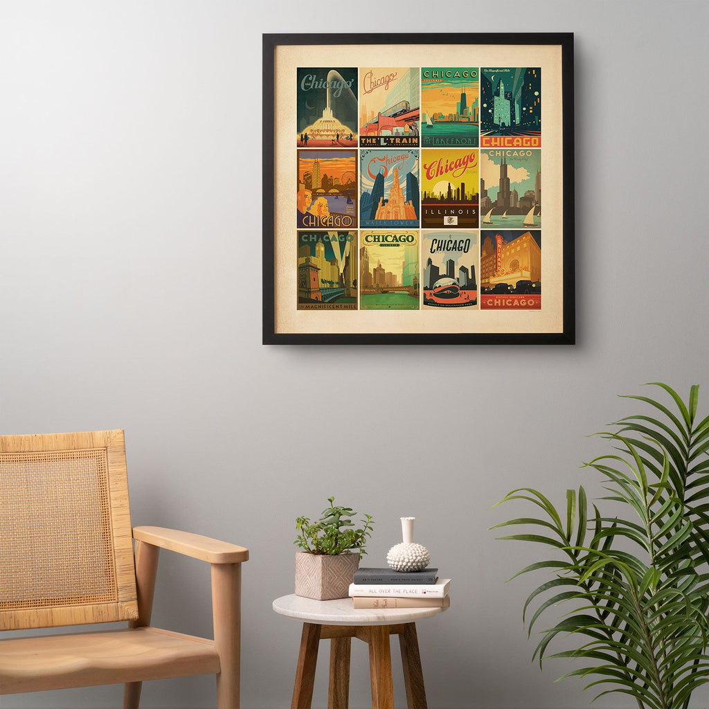 Anderson Design Group Chicago Multi Image Print Framed Wall Art