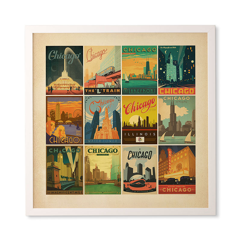 Anderson Design Group Chicago Multi Image Print Framed Wall Art
