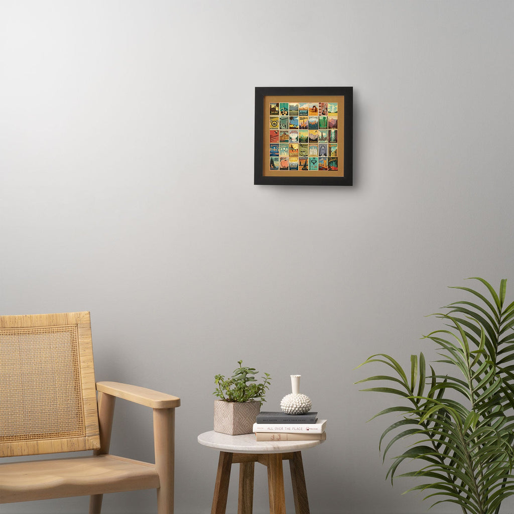 Anderson Design Group City Pattern Border Framed Wall Art
