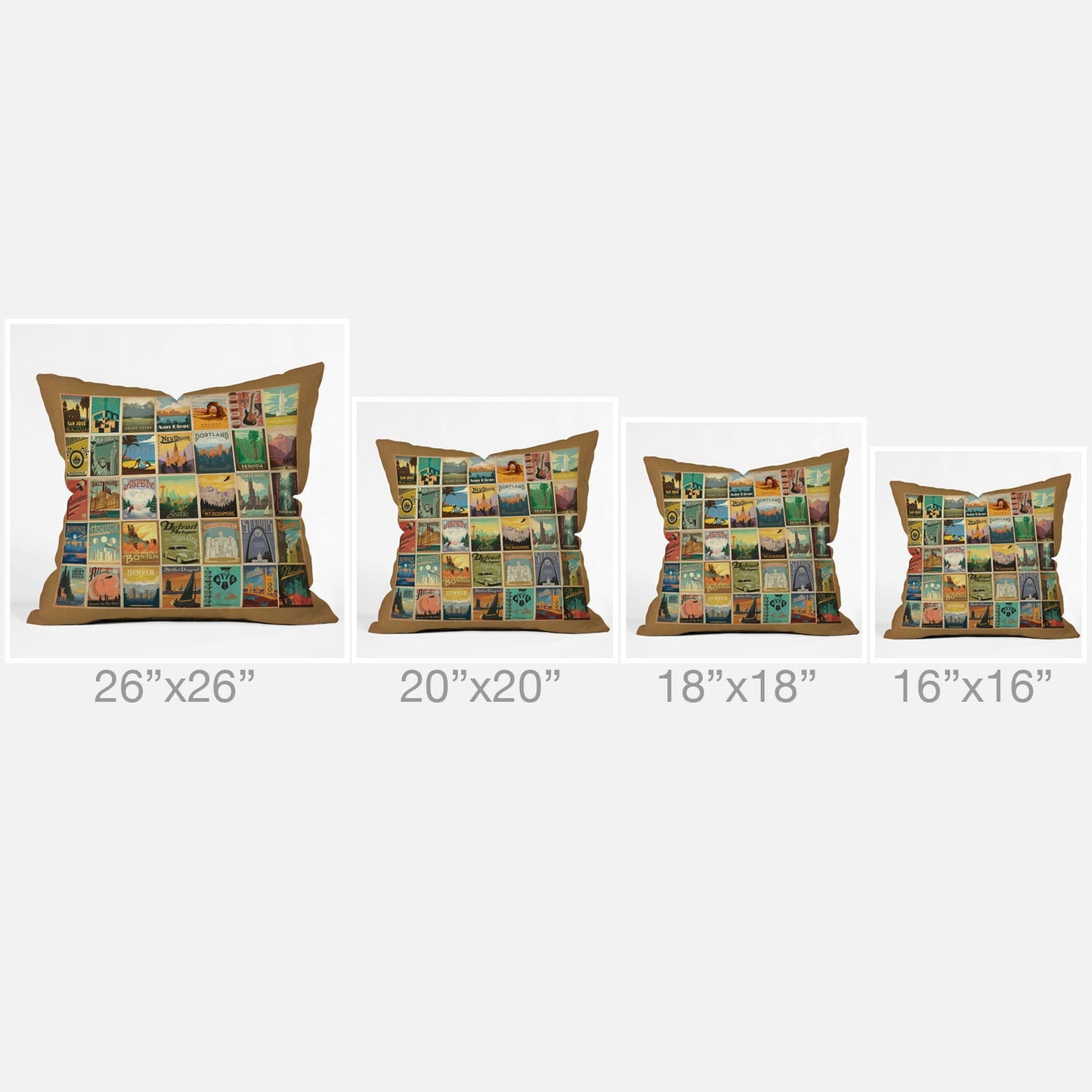 Anderson Design Group City Pattern Border Throw Pillow