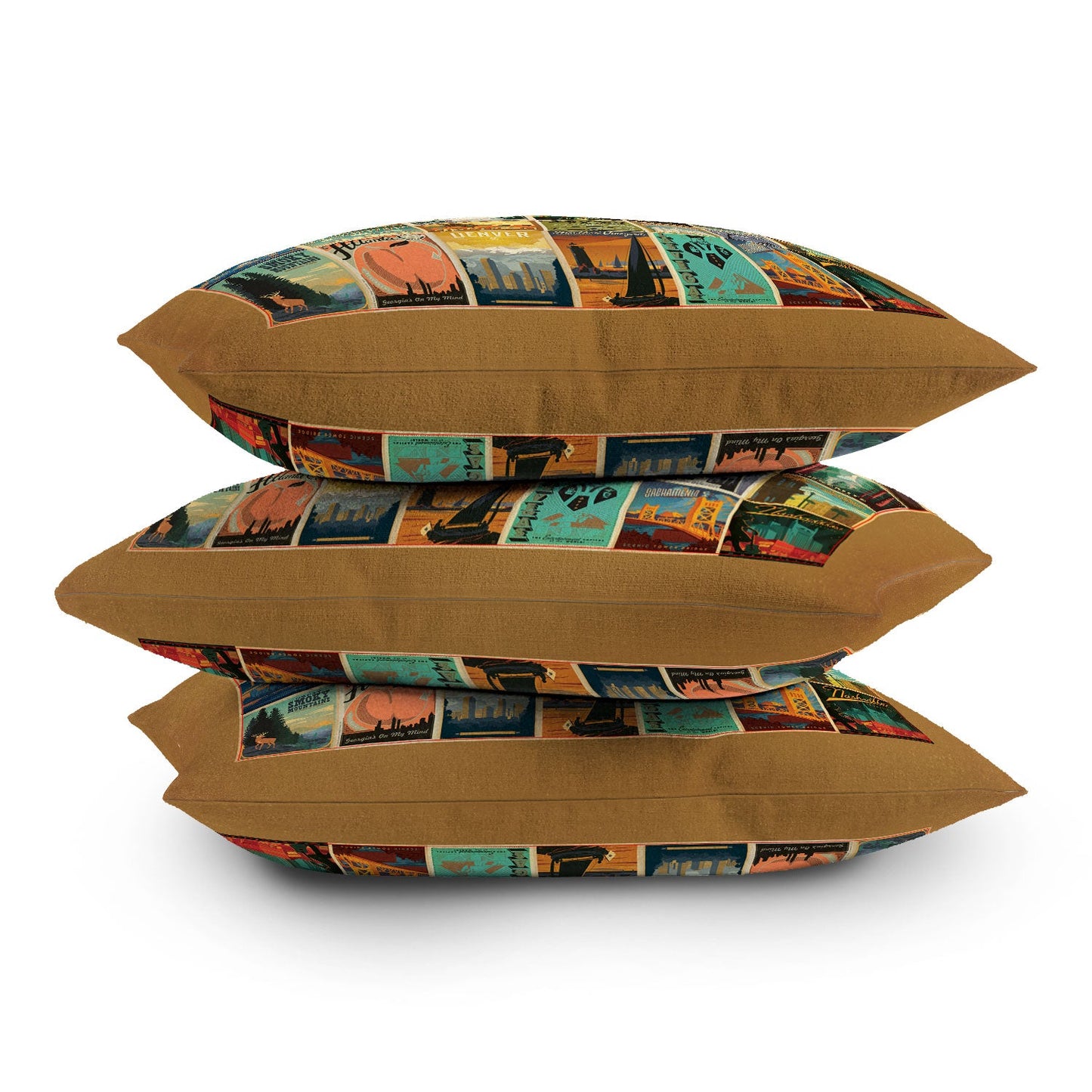 Anderson Design Group City Pattern Border Throw Pillow