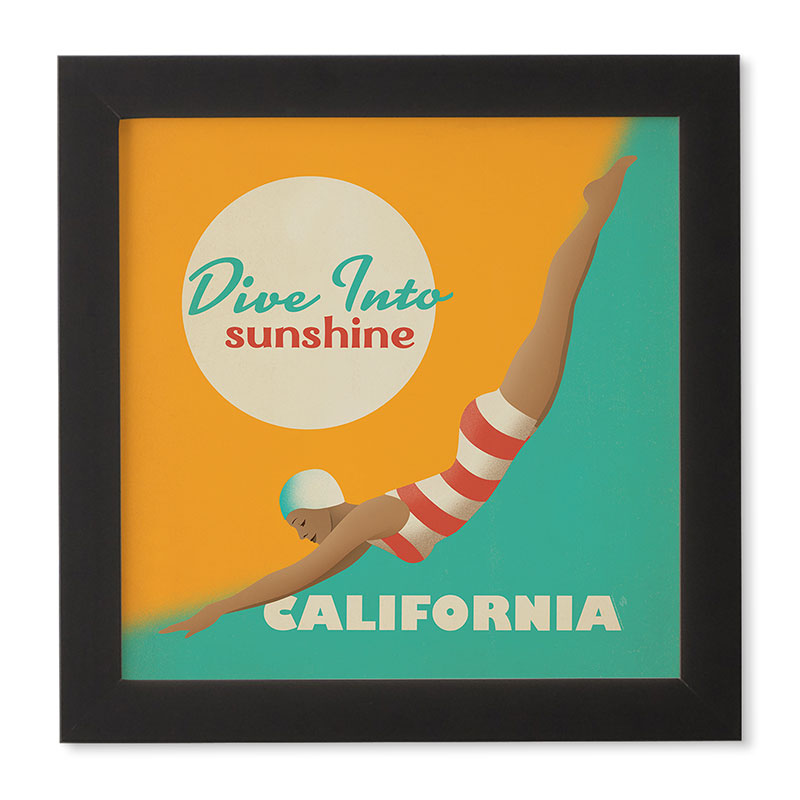 Anderson Design Group Dive California Framed Wall Art