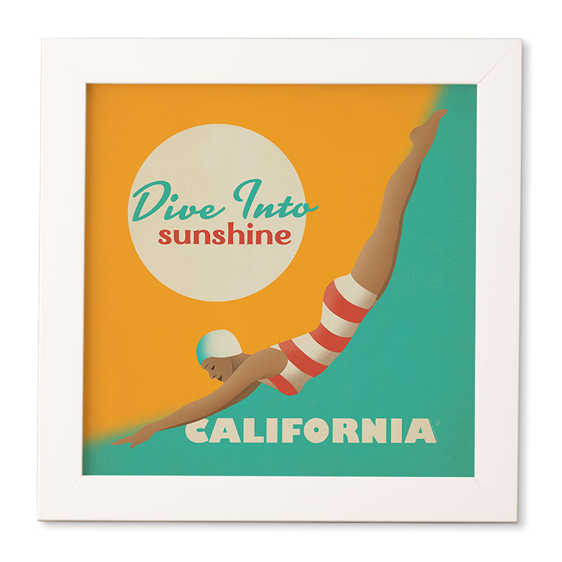 Anderson Design Group Dive California Framed Wall Art
