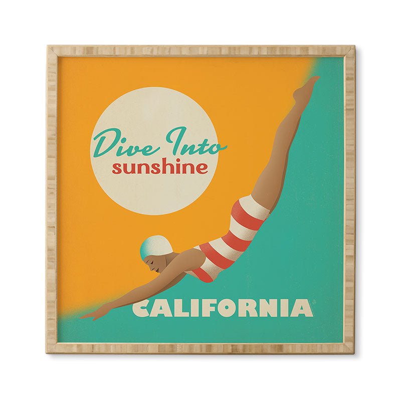 Anderson Design Group Dive California Framed Wall Art