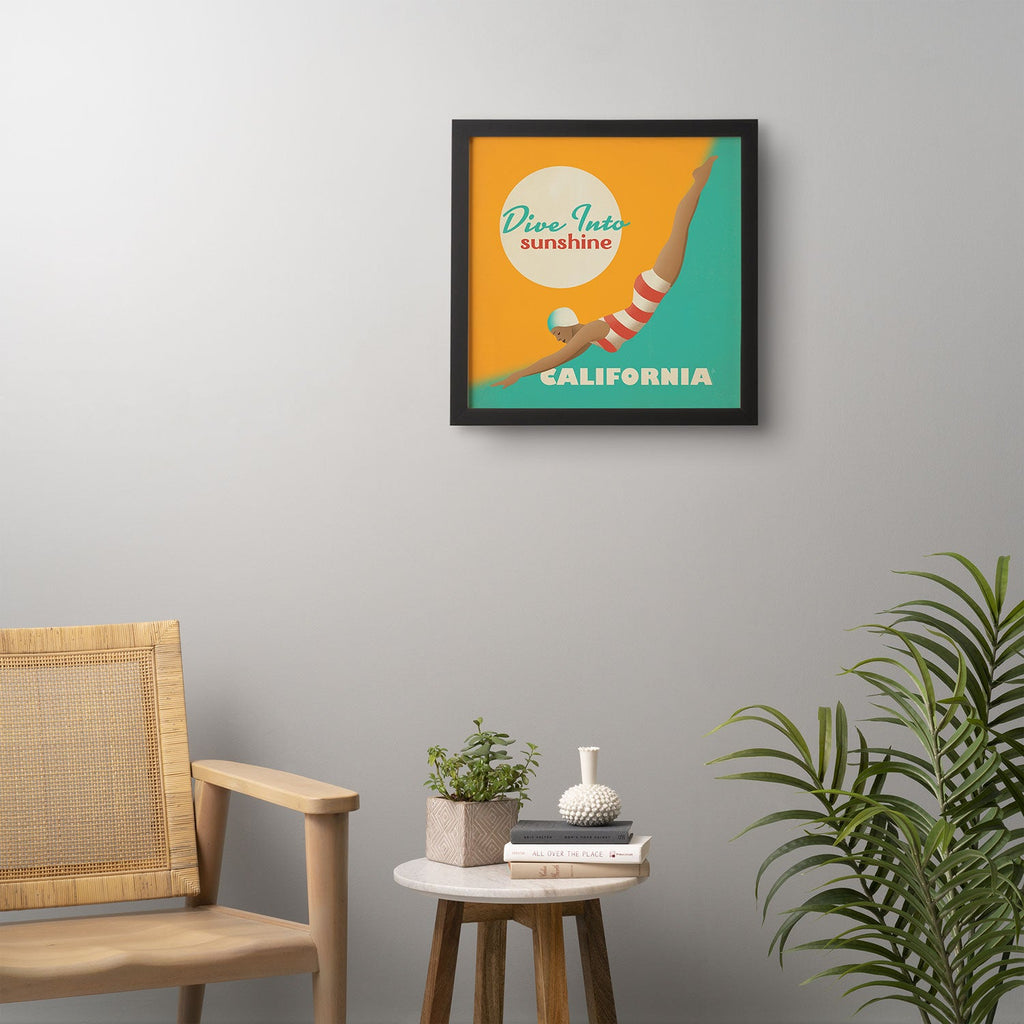Anderson Design Group Dive California Framed Wall Art