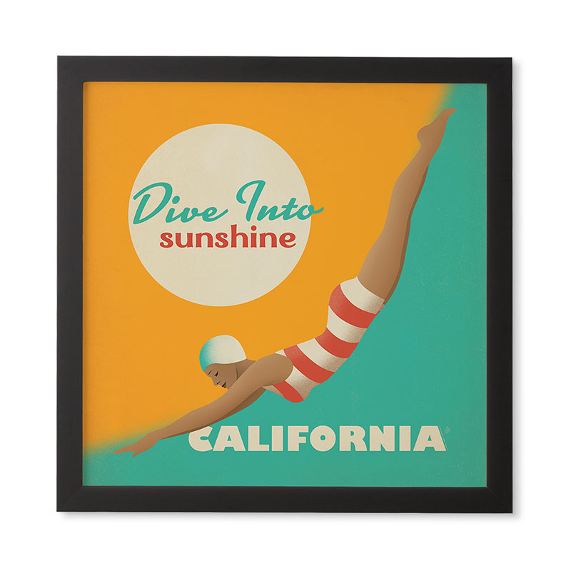 Anderson Design Group Dive California Framed Wall Art