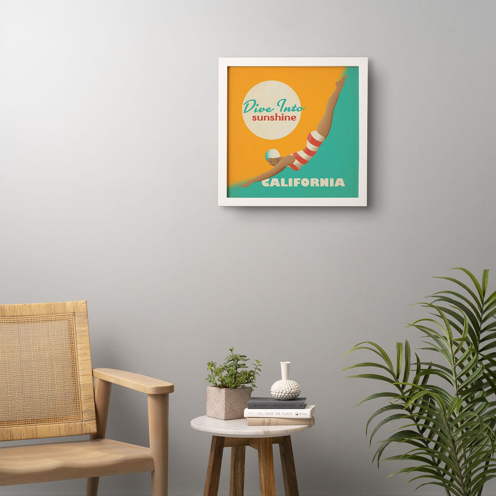 Anderson Design Group Dive California Framed Wall Art