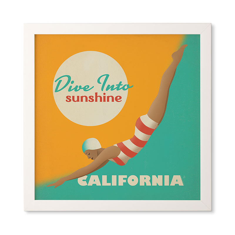Anderson Design Group Dive California Framed Wall Art