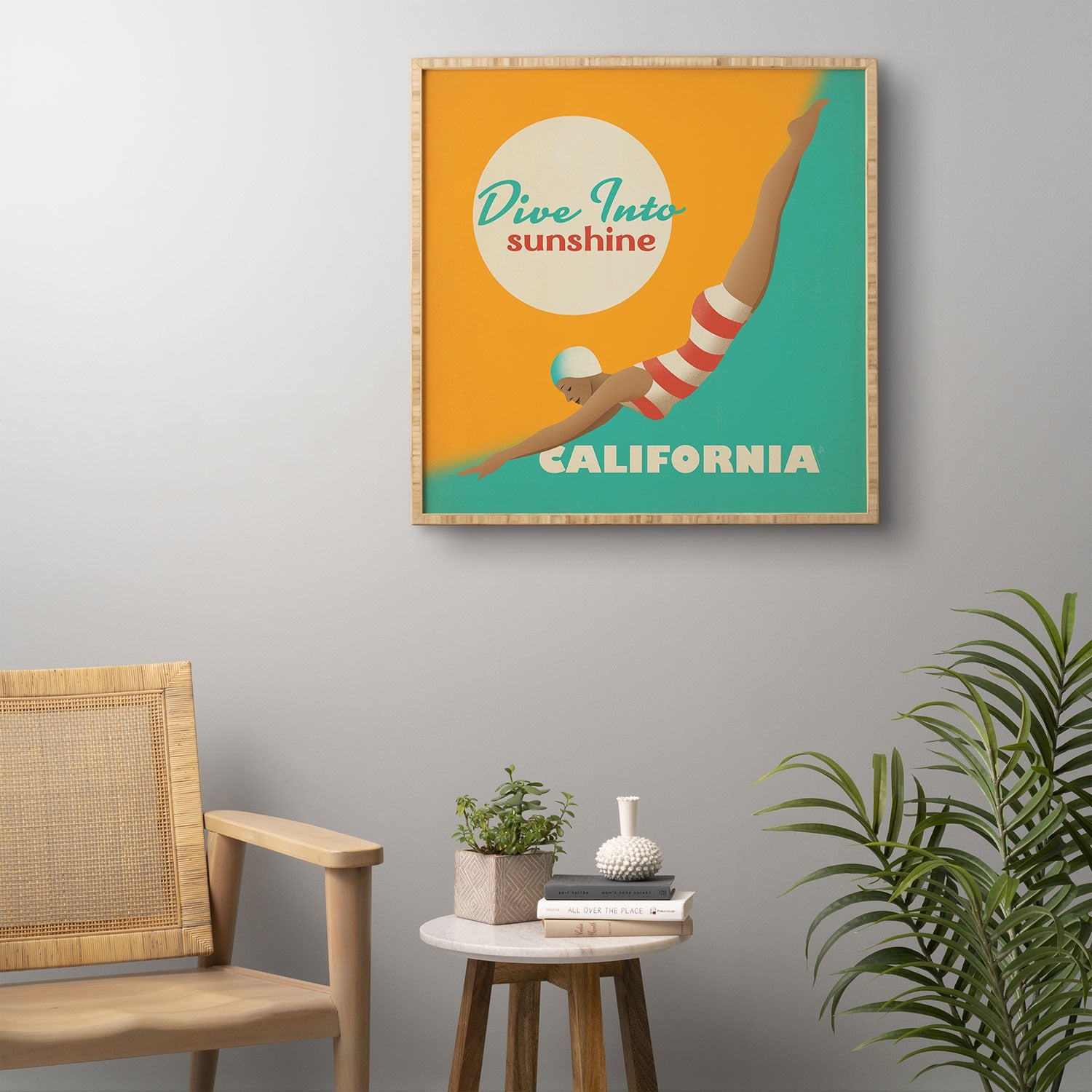 Anderson Design Group Dive California Framed Wall Art