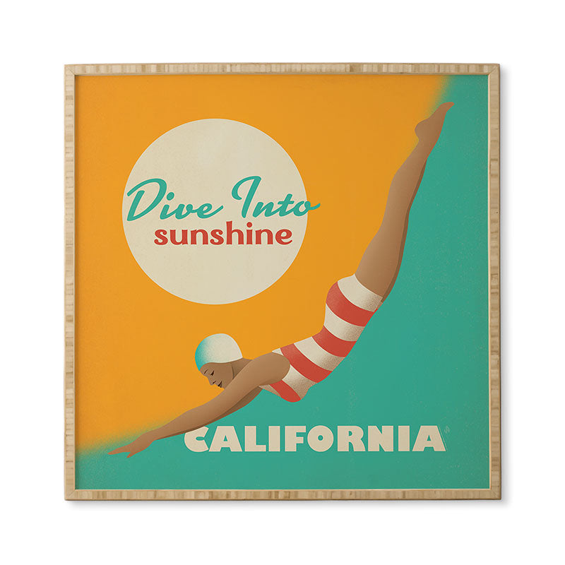 Anderson Design Group Dive California Framed Wall Art
