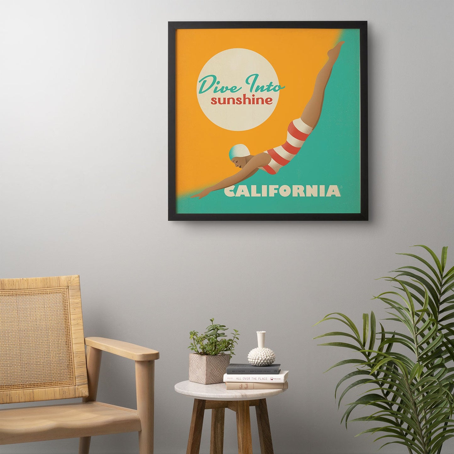 Anderson Design Group Dive California Framed Wall Art